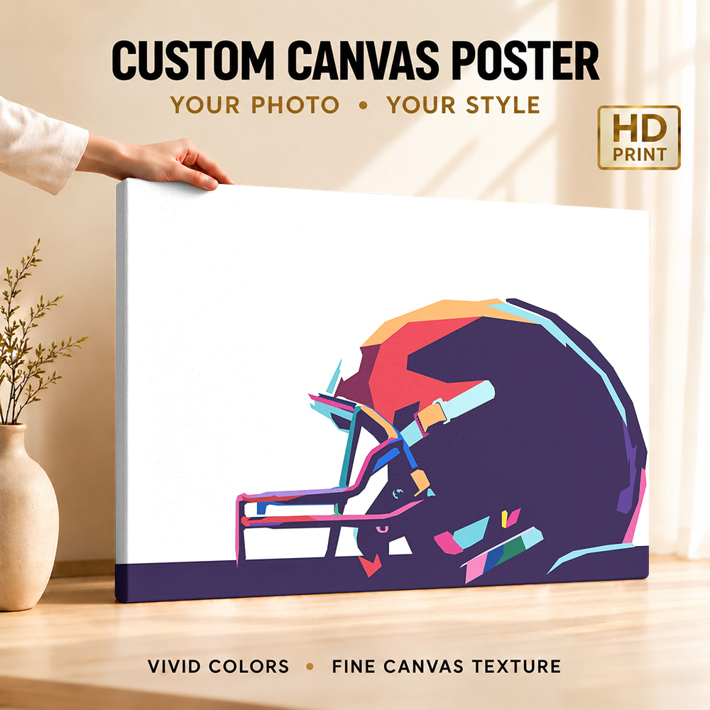 Sports Equipment Poster - American Football Helmet Gallery Wrapped Canvas