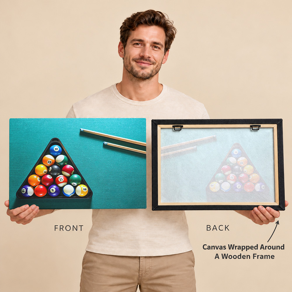 Billiards Pool Balls Cues Wood - Sports Equipment Poster review and price