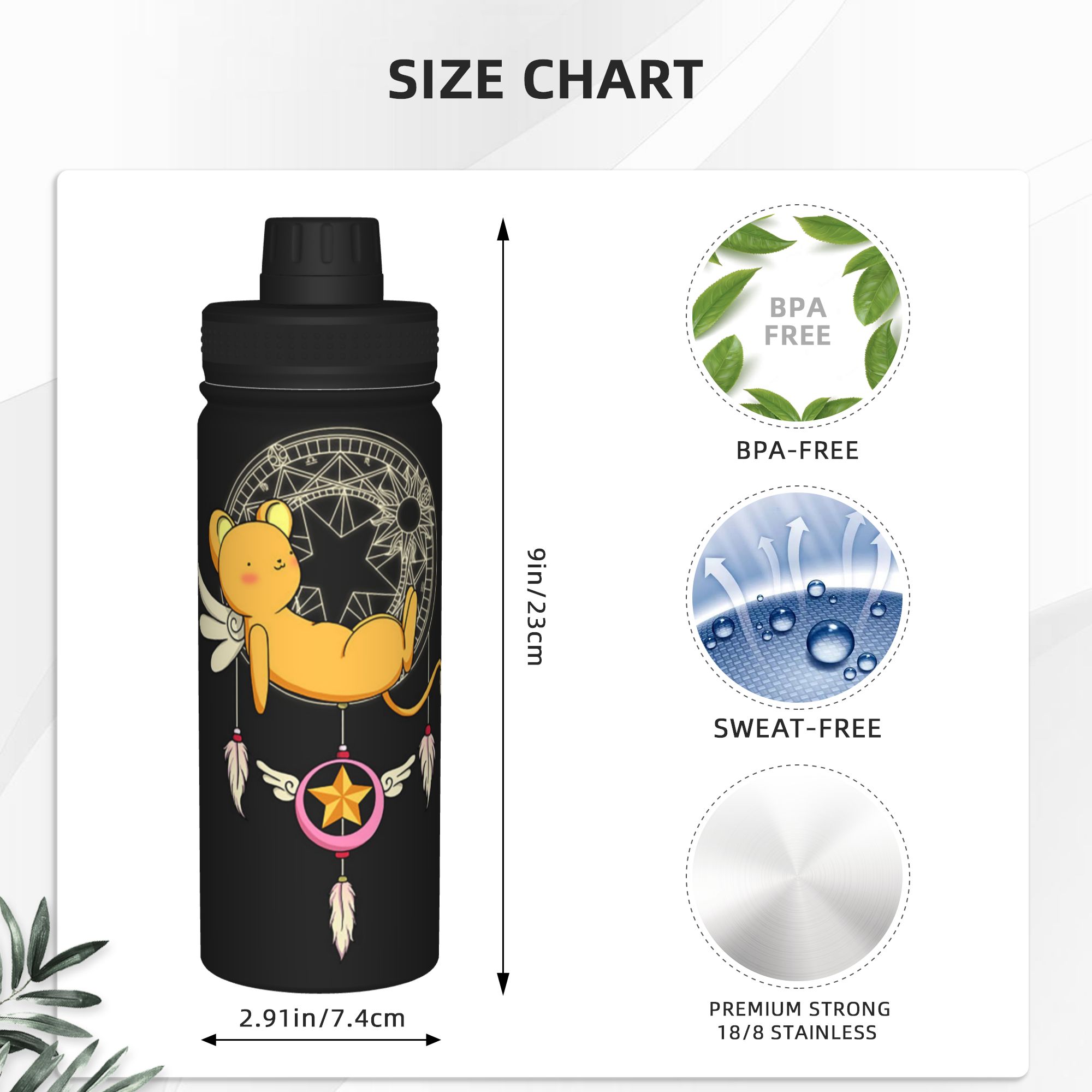 Cardcaptor Sakura Anime 18OZ S - Sports Water Bottle Insulated review and price